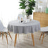 Lahome Solid Color Tassel Tablecloth - Cotton Linen Round Table Cover Kitchen Dining Room Restaurant Party Decoration (Gray, Round - 60")