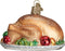 Old World Christmas Thanksgiving Glass Blown Ornaments for Christmas Tree Turkey Platter