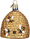 Old World Christmas Ornaments: Bee Skep Glass Blown Ornaments for Christmas Tree (12391)