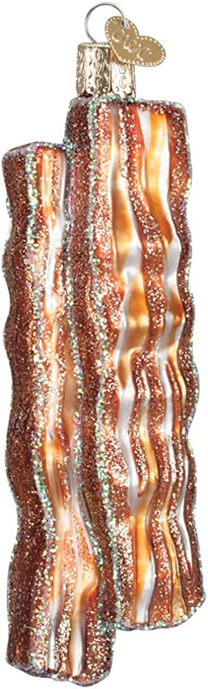 Old World Christmas Ornaments: Bacon Strips Glass Blown Ornaments for Christmas Tree