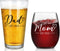 Modwnfy New Parents Gift, Mom & Dad EST 2022 Stemless Wine Glass and Beer Glass Set for Parents To Be Mom Dad Friend, Perfect Present for Mothers Day Fathers Day Baby Shower Pregnancy Christmas
