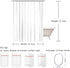 LIVILAN Cherry Blossom Shower Curtain Japanese Shower Curtain Floral Sakura Plum Blossom Flower Shower Curtains with 12 Hooks Teal Blue and Pink Pretty Shower Curtain, 72" W x 72" H