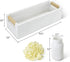 Bathroom Decor Box with Mason Jar and Artificial Flower Toilet Paper Storage Basket Toilet Tank Tray Decorative Box for Bathroom Countertop Kitchen Tabke Livingroom Home Decor