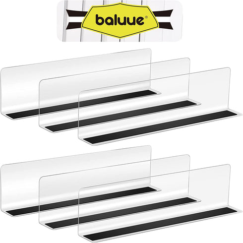 Baluue 6Pcs Plastic Shelf Dividers Magnetic Closet Shelf Organizer Divider Separator Clapboard for Storage Bedroom Bathroom Kitchen Office Supermarket 6CM