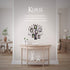 Klikel Family Tree Picture Frame Stand with 6 Hanging Photo Picture Frames - Medium Metal Tree 12 X 11 - Holds 6 Ornamental 2x3 Frames