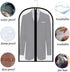 homeminda Suit Garment Bags 8packs 40in Clear Hanging Lightweight Breathable Dust Cover with Balls and Study Full Zipper for Storage Clothes and Travel