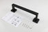 TocTen Bath Towel Rack - Square Base Thicken SUS304 Stainless Steel Towel Bar for Bathroom, Bathroom Accessories Towel Rod Heavy Duty Wall Mounted Towel Holder. (Black, 12)
