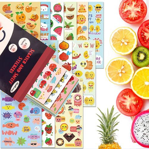 HORIECHALY Scratch and Sniff Stickers, 85 Sheets with 17 Different Scents. More 320 Designs as Rewards, Christmas Gifts, Decorations, Games for Children, Teachers, Parents, etc.