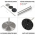 YCWIN Freestanding Toilet Paper Holder Stand with Storage for 6 Rolls of Toilet Tissue for Bathroom, Modern Toilet Paper Roll Holder Stand, Rustproof Stainless Steel Finish, Weighted Pedestal, Silver