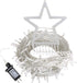 Yostyle Waterfall Christmas Decorations Star Lights String, 317 LED Outdoor Christmas Tree Lights with Topper Star, 8 Modes Decorative Water Flow Lights for Yard Party Holiday Decor (Cool White)