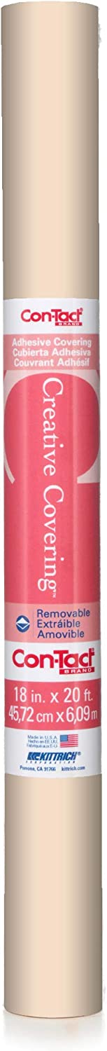 Con-Tact Brand Creative Covering Self-Adhesive Vinyl Drawer and Shelf Liner, 18" x 20', Almond