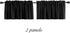DONREN 15 Inches Long Black Valances for Windows - 2 Panels Blackout Theme Insulated Valances for Basement,42 Inches Wide Kitchen Valances with Rod Pocket Design,2 Pack
