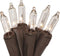 612 Vermont 35 Clear Mini Christmas String Lights on Brown Wire Cord, UL Approved for Indoor Use Only, 9 Foot of Lighted Length, 10 Foot of Total Length