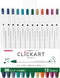 ZEBRA Clickart Water-Based Pen Calm Dark 12 Colors Set, Wyss22-12Cdk