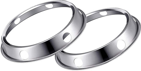 Gas One 2 Pack Wok Rack Ring Stainless Steel for Wok Pan and Carbon Steel Wok 8.25 Inch and 10 Inch Reversible Size