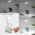 2 Pack Miady Clip on Lamp,Battery Powered Reading Lamp,Clip on Light for Bed Clip on Battery Light with 3 Brightness Level,USB Rechargeable, Reading Lamp