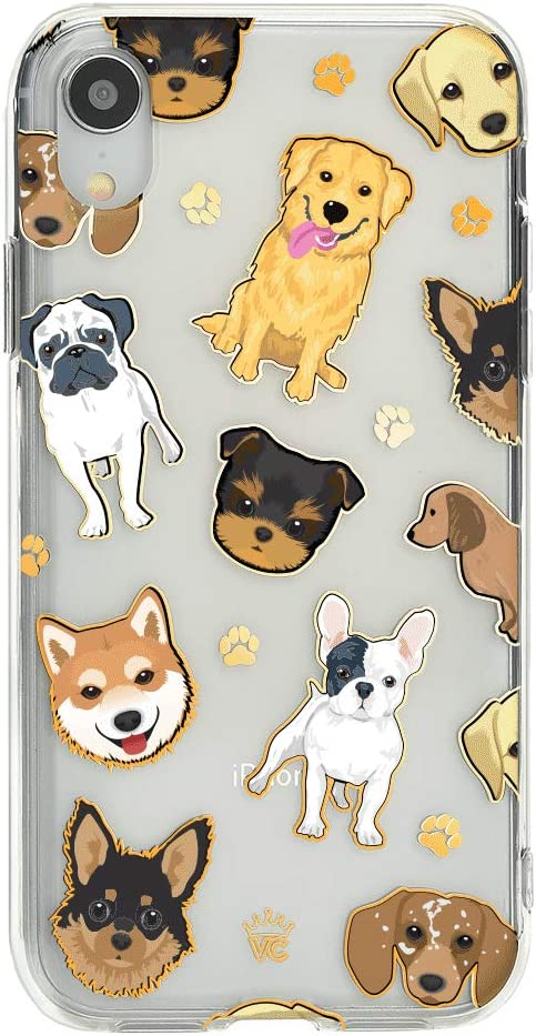 Velvet Caviar Compatible with iPhone XR Case Dog for Women & Girls - Cute Clear Protective Phone Cases (Pug, French Bulldog, Golden, Yorkie)