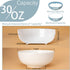 TGLBT 40 Ounce Porcelain Soup Bowls - 4 Packs, Stackable Round, White