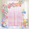 Pastel Balloon Garland Kit 202Pcs Rainbow Macaron Balloons Arch Kit with White Foil Fringe Curtain for Birthday Party Baby Shower Decorations
