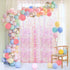 Pastel Balloon Garland Kit 202Pcs Rainbow Macaron Balloons Arch Kit with White Foil Fringe Curtain for Birthday Party Baby Shower Decorations