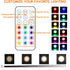 13 Color LED Puck Lights with Remote Control, Wireless Under Cabinet Lighting, Battery Powered Lights, Stick on Lights, Color Changing Lights with Dimmer and Timer, AA Battery Operated Closet Light