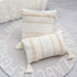 ToGeeKa Boho Woven Tufted Decorative Throw Pillow Covers, Soft Warm Woven Square Cushion Case with Tassels for Couch Sofa Bedroom Office Car, 20 x 20 inch (50 x 50 cm), Cream
