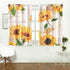 YUMOING Hand Drawn Vibrant Yellow Watercolor Sunflowers Kitchen Curtains Window Curtain Tiers for Caf©, Bath, Laundry, Living Room Bedroom 26 X 39 Inch 2 Pieces