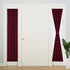 LUSHLEAF French Door Curtains, Thermal Insulated Drapes Rod Pocket Blackout Privacy Panel for Living Room Patio Glass Door Window with Tieback Set of 2 Panels, 54 x 40 inch, Burgundy