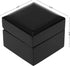 Noble Black Piano Wood Ring Jewelry Box with Two Piece Packer with Ribbon for Engagement, Proposal, Wedding Gift or Special Occasions