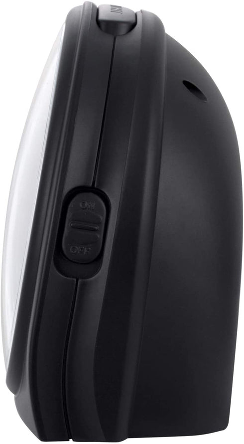5.5" Silent Analog Alarm Clock Non Ticking, Gentle Wake, Beep Sounds, Increasing Volume, Battery Operated Snooze and Light Functions, Easy Set, Black (Best for Elder)