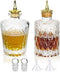 SuproBarware Bitters Bottle Set of 2?Glass Dasher Bottle, Decorative Bottle for Cocktail with Gold Dash Top