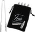 Stainless Steel Bullet Shaped Whiskey Stones Set of 6 - Chilling Rocks - Ice Stones With Tongs And Freezer Pouch, Gift Idea for Whiskey Lovers. Premium Gift For Him.
