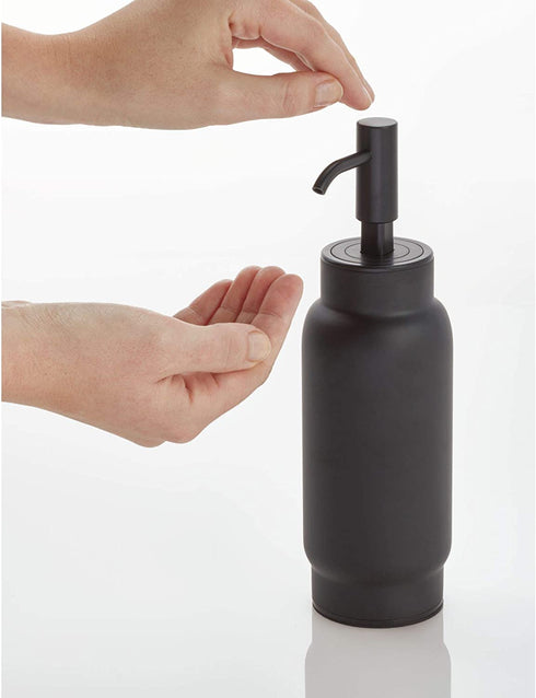 iDesign Austin Metal Liquid Soap Pump, Lotion Dispenser for Bathroom, Vanity, Bedroom, Desk, Office