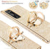 OCYCLONE for Galaxy Note 20 Ultra Case, Glitter Sparkle Bling Diamond Rhinestone Bumper with Ring Kickstand, Soft Protective Women Girls Phone Case for Samsung Note 20 Ultra 5G 6.9 inch - Gold