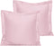 NTBAY 500 Thread Count 2 Pack Cotton Euro Bed Shams, Super Soft and Breathable Square Pillow Shams, 26 x 26 Inches, Pink