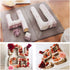 MANO Number Cake Pan for Baking Letter Cake Molds Set with 12 Pcs Square Cake Tins DIY Number Cake Molds Set for Wedding Birthday