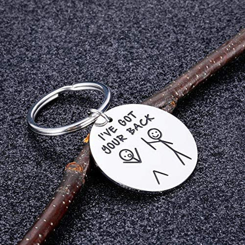 Funny Friendship Gifts Keychain for Best Friend BFF Sisters Birthday Christmas Valentine Gifts for Daughter Son Boys Girls I Got Your Back Graduation for Women Men Gag Present for Besties Brother