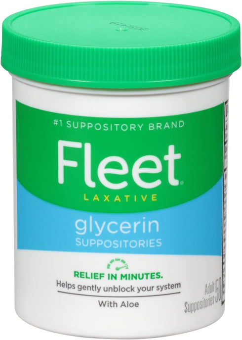 Fleet Glycerin Suppositories, 50 Suppositories (1-Pack)
