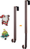 HangerSpace Wreath Hanger for Front Door, Over Door Wreath Hook Wreath Holder Adjustable Length 15 inch - 24 inch with 2 Magnets Christmas Decoration - Bronze