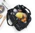 antspuent Marble Black Lunch Bag for Women Girls Kids Insulated Picnic Pouch Thermal Cooler Tote Bento Large Meal Prep Cute Bag Big Leakproof Soft Bags for Lunch Box, Camping, Travel, Fishing