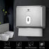 Commercial Toilet Tissue Dispenser, Paper Towel Dispenser, Wall-mounted Bathroom Tissue Dispenser Tissue Box Holder for Multifold Paper Towels, Silver