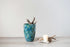 Creative Co-Op Mosaic Glass Votive Candle Holder, Blue & Green