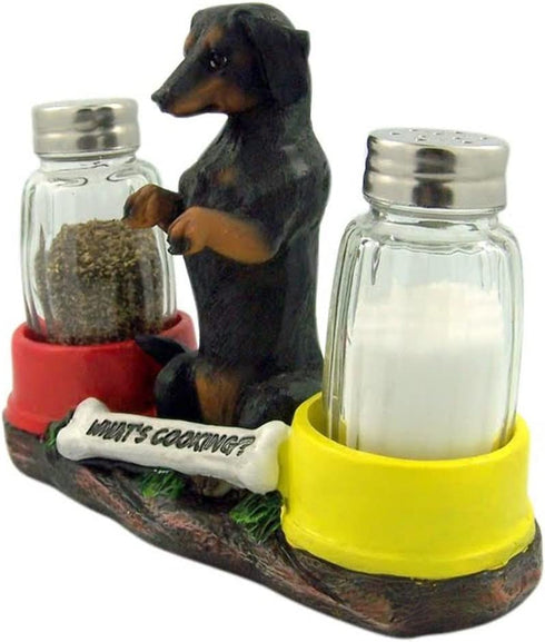 Hot N' Spicy Dachshund Salt & Pepper Shaker Holder
