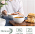 DOWAN Ceramic Soup Bowls, Cereal Bowl, 22 Ounce Bowls Set, Chip Resistant, Dishwasher & Microwave Safe, Porcelain Bowls for Kitchen, White Bowls for Cereal Soup Rice Pasta Salad Oatmeal, Set of 4