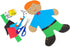 Hygloss Products Kid Shape Cuts Outs Assorted Multi-Cultural Paper - 16", 25 Pack (68253)