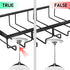 Wine Glass Rack - Under Cabinet Stemware Wine Glass Holder Glasses Storage Hanger, 3 Rows Black 2pack