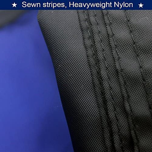 VSVO Thin Blue Line American Police Flag 4x6 ft - Embroidered Stars and Sewn Stripes with Grommets Black White and Blue USA Flags