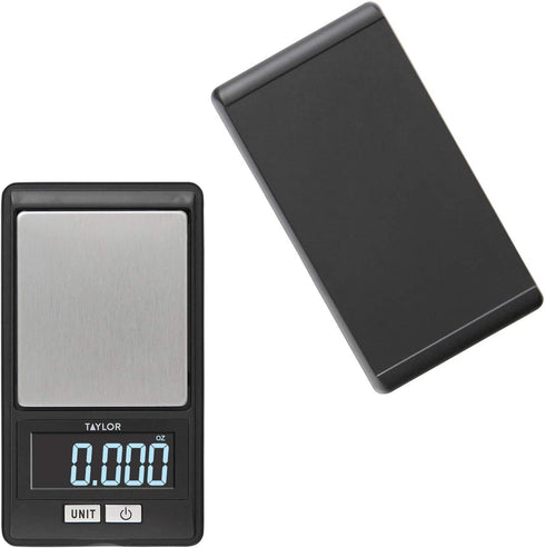 Taylor Precision Products Taylor High-Precision Digital Portioning Scale with Cover, 16OZ/500G, Black