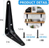 20 Pack Shelf Brackets 4 x 3 Inch, Heavy Duty Black Metal Floating Shelf Bracket, Rustic Farmhouse Decorative Iron L Bracket, J Brackets Wall Angel Corner Brace for Wood Shelves
