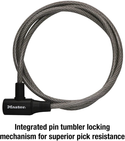 Master Lock 8154DPF Cable Lock with Key, 1 Pack